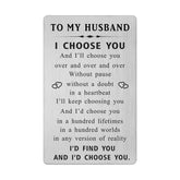Christmas Cards For Husband - Husband Fathers Day Card - Wedding Day Gifts For Him From Wife, Groom From Bride, Engagement Card, I Love You Gifts, Anniversary Card For Men Ideas