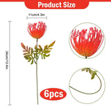 6 Pcs Tropical Flowers Christmas Flowers Artificial Uv Resistant Fake Plastic Protea Fake Spider Mum Flower Arrangement For Table Centerpieces Home Kitchen Office Indoor Outdoor Decor