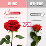 20Pcs Artificial Roses With Long Stems - Realistic Silk Flowers, Fake Roses Real Touch Bouquet Of Roses For Valentine'S Day, Home Decor, Bridal Wedding Party, Bulk Faux Rose Flowers (White Red)