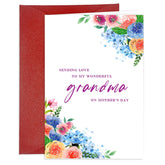 Mother'S Day Card For Grandma From Grandkids Mothers Day Gifts For Grandma From Grandchild Grandson Granddaughter Floral Grandmother Nana Greetings Cards With Envelope