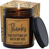 - Gift For Teacher | Thanks For Putting Up With My Kid | Funny Thank You Scented Candles For Teachers, Appreciation Gifts On Birthday, Year End, Christmas - Blooming Wildflowers