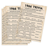 60Th Birthday Party Games, 1966 Trivia Games, Birthday Party Supplies For Adults, Fun 1966S Party Game?Pack Of 30 Cards