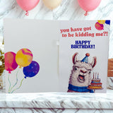 Screaming Alpaca Goat Birthday Card – Funny Talking Motion Greeting Card For Men, Women, Kids – Hilarious Meme Sound And Shaking Head – Great 21St, 30Th, 40Th, 50Th, 60Th, 70Th Birthday Card – Unique Bday Gag Gift – 5.5X8 Inch With Blue Envelope