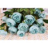 8Pcs Blue Ranunculus Artificial Flowers 32 Heads Faux Ranunculus Flowers For Vase Real Look Silk Peonies With Stem Fake Peony Flowers For Home Indoor Wedding Decor Centerpieces For Table (Blue)