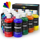 Acrylic Paint Set, 14 Vibrant Colors (280Ml / 9.47Oz Each), Large Bulk Acrylic Paints For Artists & Beginners, Rich Pigment Craft Paint For Canvas, Wood, Ceramic, Fabric