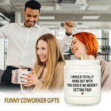 Craftique Coworker Gifts for Women, Men- Hang Out with You Candle- Funny Birthday Gifts for Coworker Female Male, Office Gift for Coworkers/Work Bestie/Friend, Soy Wax, Lavender