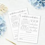 Baby Predictions For Baby Shower Advice Cards - Modern Minimal Baby Shower Games - Fun Gender Reveal Games For Boys & Girls - 20 Cards