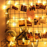 Photo Clip String Lights Led Battery Operated Starry Fairy Copper String Lights With Clips Warm White For Pictures Bedro