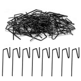 100 Pieces Christmas Holiday Light Hangers With Gutter Guard, Stainless Steel Light Gutter Hook Clips For Outside Grid Hooks Metal Wire Ornament Hanger For String Party Hanging Decor(Black)