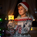 3 Set Nativity Scene Christmas Flameless Led Candles - Battery Operated Pillar Religion Candle For Holiday Table, Fireplace, Windowsill Indoor Decor