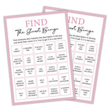 Find The Guest Bingo - Birthday Party Games Set, Girls Night & Sleepover Slumber Party Supplies - 20 Game Cards For Teens, Adults & Daughters - Y004