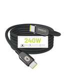 240W USB C to USB C Fast Charging Cable 6FT Braided Charger Cord for iPhone 17 16 15 MacBook iPad Samsung