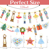 Nutcracker Party Banners 2Pcs Christmas Ballet Nutcracker Decorations Nutcracker Party Supplies Xmas Tree Cutout Banners For Nutcracker Soldier Party Hanging Sign Decor