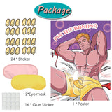 Bridal Shower Games Bachelorette Party Games - Pin The Banana On The Hunk Wedding Birthday Girls Nights Activities Engagement Travel Road Trip Plays For 24 Players 2 Eyemasks