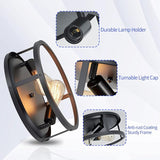 2 Pack Black Flush Mount Ceiling Lights 13 Inch Farmhouse Hallway Bedroom Fixtures