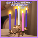 5 Piece Flameless Advent Candle Led Taper Candles For Christmas Advent Rituals Holidays, Church, Celebration, Home Decor(Drop Wax Style)
