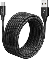 12FT USB A to USB C Fast Charging Cable Braided Charger Cord for iPhone 16 15 Samsung Pixel Switch