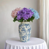 Real Touch Hydrangea Artificial Flowers, 176 Petals Per Flower Head, Floral Arrangements, Home Decor, 4Pcs Mixed Color(2Purple, 1Pink, 1Light Blue)