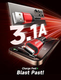 2 Pack USB A to USB C Fast Charging Cable 6.6FT for iPhone 17 16 15 Samsung Galaxy CarPlay Red