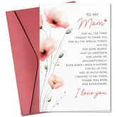 Mothers Day Cards For Mom From Daughter, Son, Kids, Daughter In Law - Mothers Card For Bonus Step Mom - Happy Religious Flowers 1St First Mother'S Day Cards - Single 5.3''X 8'' Folded Card