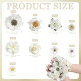 Mini Artificial Flower Heads Fake Flowers Small Silk Daisy Peony Flower Heads For Crafts Spring Diy Headwear Wreath Graduation Wedding Bridal Party Decoration