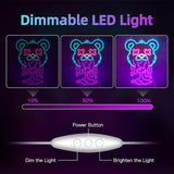 Ice Bear Neon Sign USB Dimmable LED Melting Bear Wall Light for Kids Room Game Room Decor