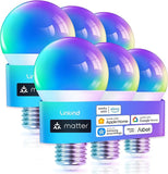 A19 Smart Light Bulbs 6 Pack RGBTW WiFi Color Changing E26 Alexa Apple Home Google SmartThings Compatible