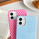 For Iphone 11 Case Cute Aesthetic Heart Phone Case Soft Slim Tpu Shockproof Phone Cover For Women Girls - Red And Pink
