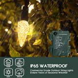 Battery Christmas Lights 2 Pack, C6 50 Led Strawberry Battery Operated String Lights With Auto-Timer 8 Modes, Waterproof