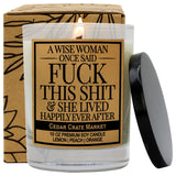 Retirement Gift For Women 2025 - A Wise Woman Once Said F This - Funny Candles Adult Humor, Divorce, Retired Present, Boss Best Birthday Presents For Friends, Coworker, Teacher, Military, Made In Usa