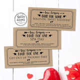 15 Gold Iou Love Voucher Coupons For Him/Her, Husband/Wife, Boyfriend/Girlfriend | For Valentines Day, Birthday, Anniversary, Romantic Christmas Gift, Naughty I Owe You Cards