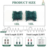 Fgdecorjoie Christmas Lights Clear Bulb,Incandescent Lighting String Green Wire Indoor And Outdoor Use, Ul Certified 200