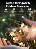 2 Pack Solar Fairy Lights Outdoor 80FT 240 LED Warm White String Lights Waterproof with 8 Modes for Patio Garden Backyard Wedding Christmas Decor