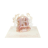Happy Anniversary Card, Milestone 3D Pop Up Greeting Card For Marriage, Soulmates, Celebration, Being Together, Congratulations For Couples, Husband, Wife (13Rd Anniversary)