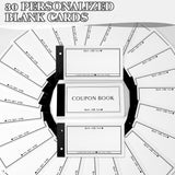 Personalized Coupon Book, 30 Blank Coupon Cards For All Occasions, Valentines Day Gifts For Him Her, Unique Anniversary Birthday Gifts For Boyfriend Girlfriend, Valentines Gift For Husband, Wife