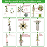 22" Artificial Flowers And Vase Set Indoor Home Decoration,Gladiolus And Zantedeschia Mixed Bouquet Faux Blossom, White Style Fake Flowers,Window Table Shelf Wedding Floral Party Home Decor