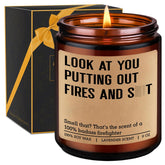 Candles - Firefighter Gifts For Men, Women - Fireman, Firefighter Graduation Gifts, Fire Fighter Accessory - Funny Appreciation, Valentines Day, Birthday Present For Fire Department, Firemen, Him
