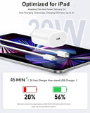 20W USB C Fast Charger with 10FT Cable for iPad 11th 10th Gen Air Pro Mini