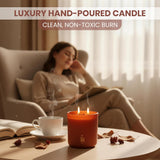 Luxury Coconut Apricot Scented Candle | Hand-Poured Non-Toxic Fall Candle | Cozy Pumpkin Spice Candles For Home Décor & Holiday Gifts | Long Lasting Candle With Lid (12Oz) – Pumpkin & Rosemary