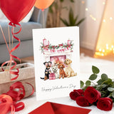 24Pack Valentines Day Cards With Envelopes & Cartoon Stickers, 4 Cute And Fun Dog Designs, Blank Inside For Valentines Day Gift, Boys & Girls Classroom Exchanges, V-Day Parties, 4" X 6"