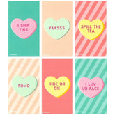 Mini Millennial Conversation Heart Valentines (Set Of 24, Wallet-Sized Cards) For Valentine'S Day
