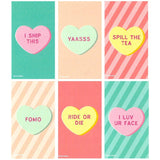 Mini Millennial Conversation Heart Valentines (Set Of 24, Wallet-Sized Cards) For Valentine'S Day