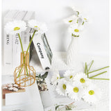 Gerbera Daisy Artificial Flowers,20Pcs White Daisy Artificial Flowers Fake Daisies For Wedding Party Office Home Decorations(White)
