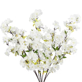 3 Pcs Cherry Blossom Branches For Vase Long Stems Artificial Flowers Spring Summer Decor White Faux Silk Cherry Blossom Branches For Home Wedding Party Table Centerpieces