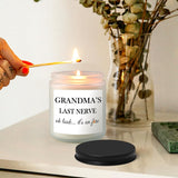 Gifts For Grandma, Grandma'S Last Nerve Lavender Soy 7 Oz Candle, Best Grandmother Gifts Ideas For Birthday Mother'S Day(White)