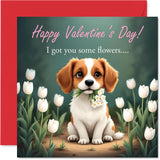 Cute Valentine'S Day Card - I Got You Flowers - Cute Happy Valentines Card For Husband Wife Boyfriend Girlfriend, 5.7 Inch Loveable Valentine Greeting Cards