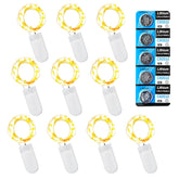 10 Pack Fairy Lights Battery Operated String Lights, 10 Led On 3.3Ft Silvery Copper Wire?For Flowers Gift Box Wedding Party Christmas Decoration (Warm White, 10 Pack)