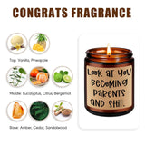 Candle, New Parents Gifts For Couples, First Time Dad, Mom To Be, Gender Reveal Ideas For Parents To Be - Pregnancy Congratulations, 1St Baby, Expecting Mommy, Valentines New Mom And Dad Gifts