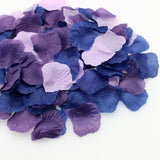 900Pcs Purple Lavender Navy Blue Silk Rose Flower Petals Wedding Confetti Table Scatters Centerpieces Aisle Decoration