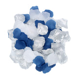900Pcs Navy Blue Silver White Artificial Flowers Silk Rose Petals Flower Girl Scatter Petals For Wedding Bridal Shower Aisle Centerpieces Table Confetti Boy Baby Shower Graduation Party Decoration